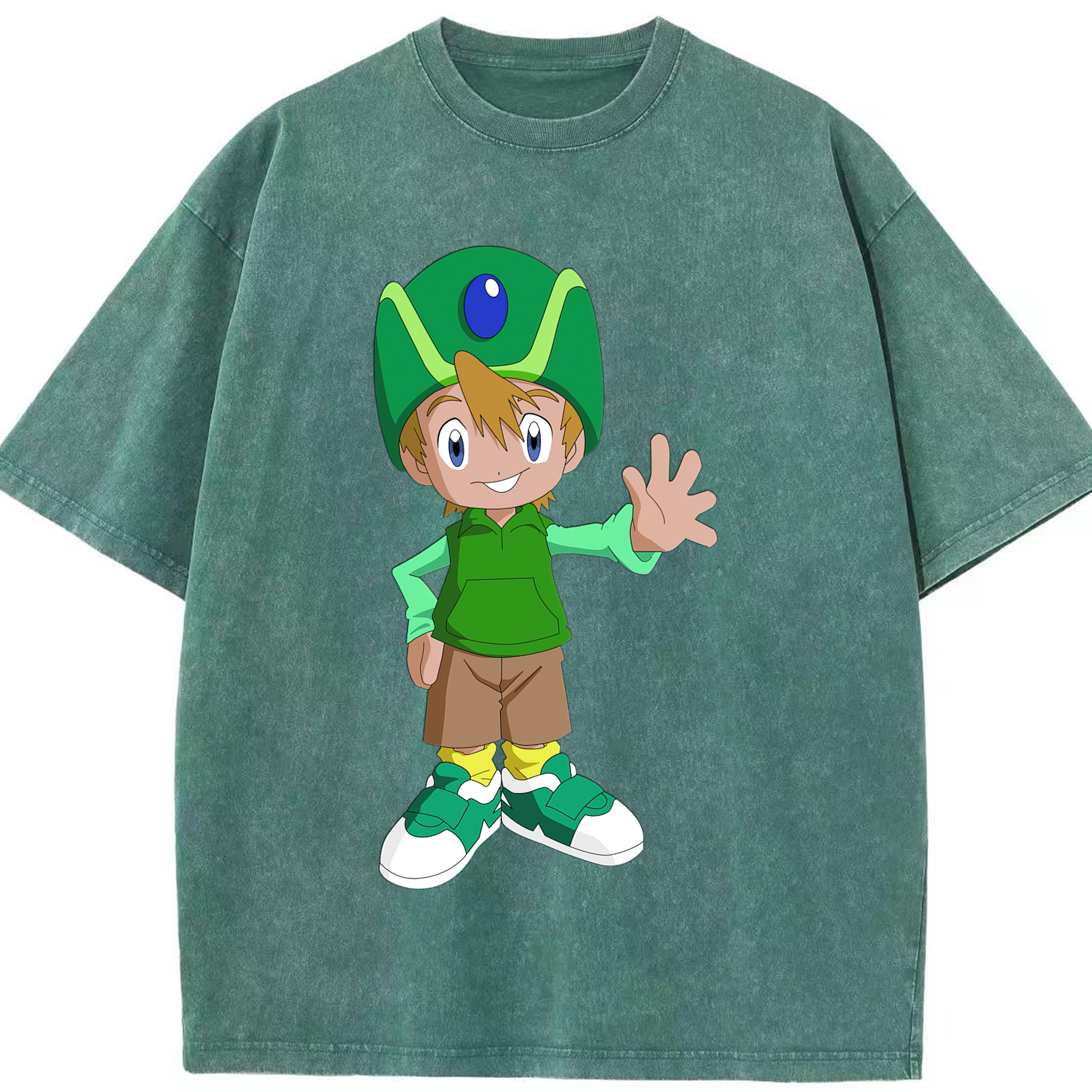 （画像用） Digimon デジタルモンスター/デジモン 綿100% ヴィンテージ風 半袖Tシャツ（フロントプリント）